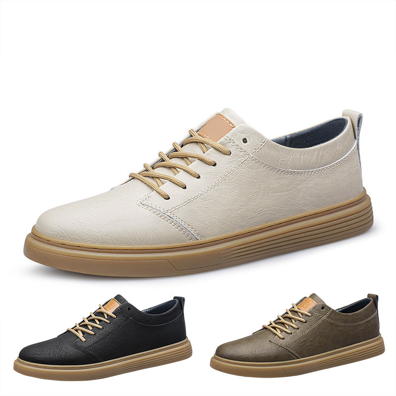 Casual Round Toe Lace-up Sneakers Men's Low Top foto 5