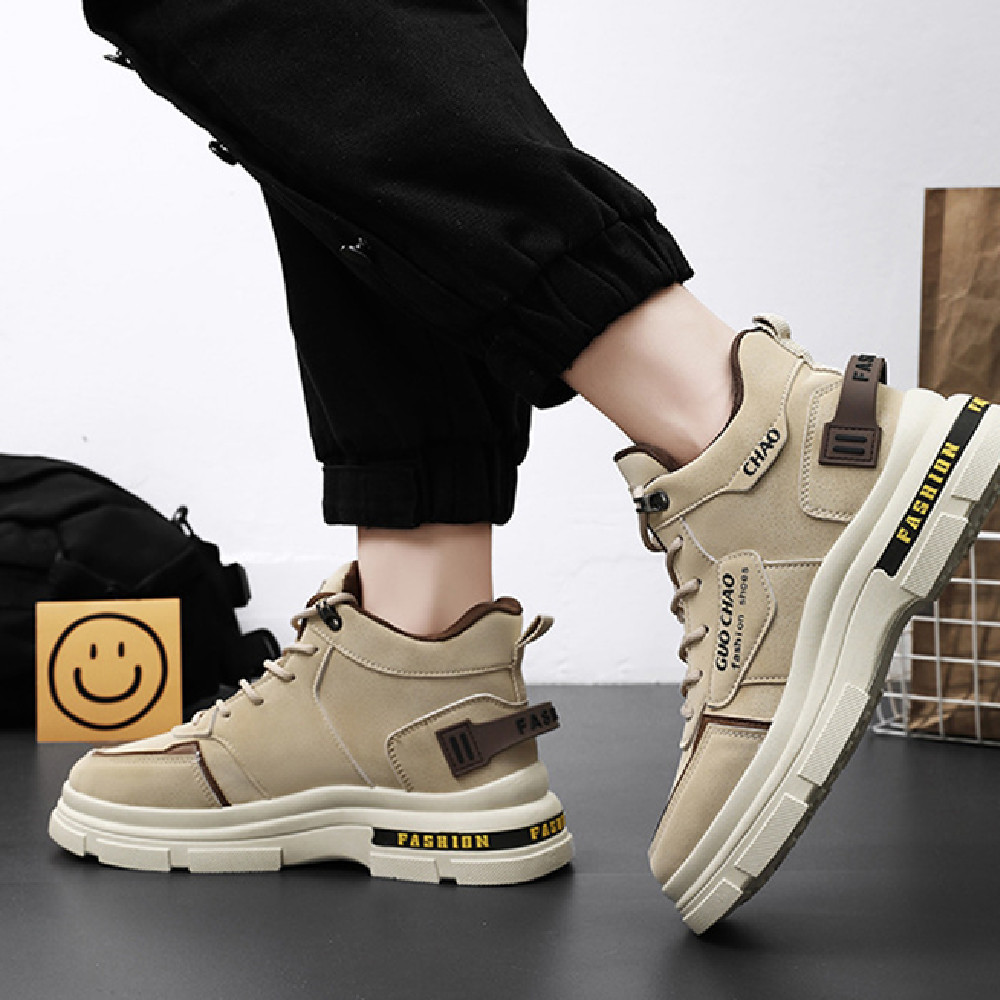 Men's Shoes Breathable High Top Working Wear Shoes Non-slip Casual Boots foto 4