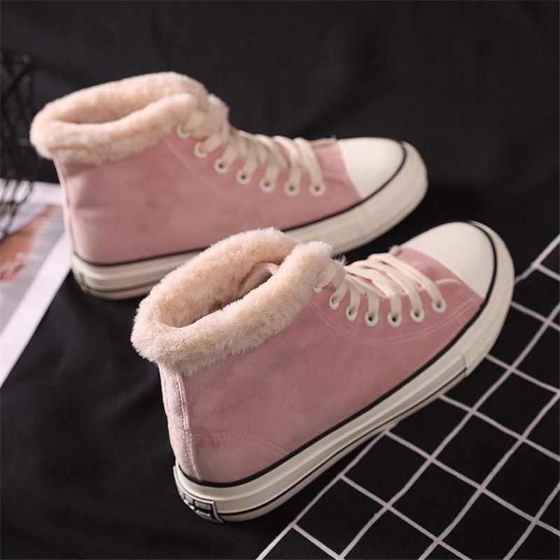 Canvas Shoes Women's Plush Cotton-padded Warm-keeping Cotton Shoes foto 2