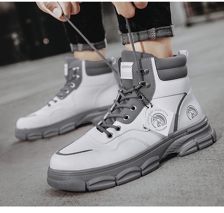 Men's Casual Trend High Top British Style Martin Boots foto 5