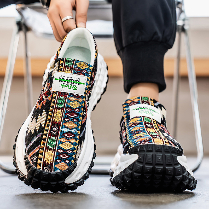 Platform Height Increasing Slip-on Casual Sneakers Trendy Shoes foto 4