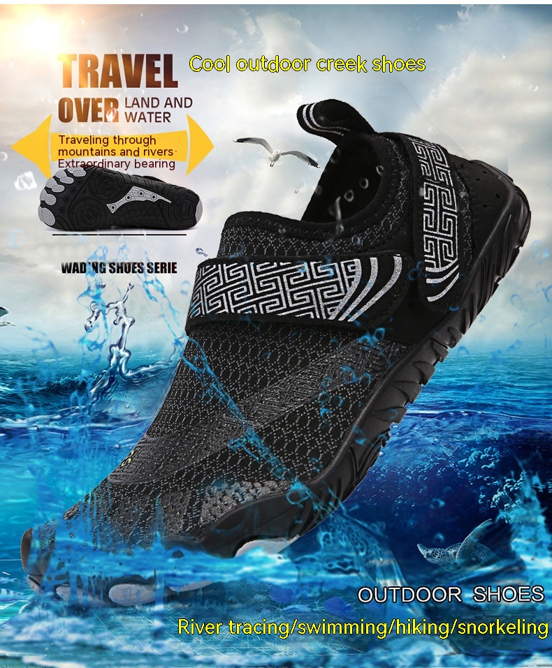 Summer New FiveFingers Outdoor Stream Trekking Shoes Men's Beach Quick-drying Wading Shoes Swimming foto 4