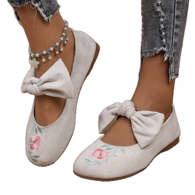 Fashion Personalized Women's Bow Flat Work Shoes foto 3