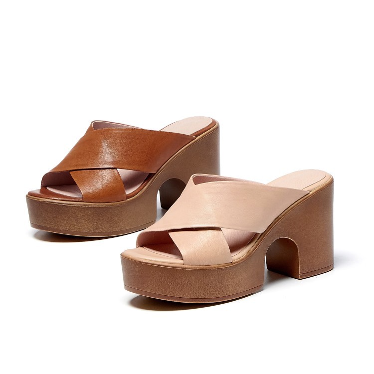 Summer Casual Retro Thick Bottom Chunky Heel Women's Roman Style Sandals foto 4