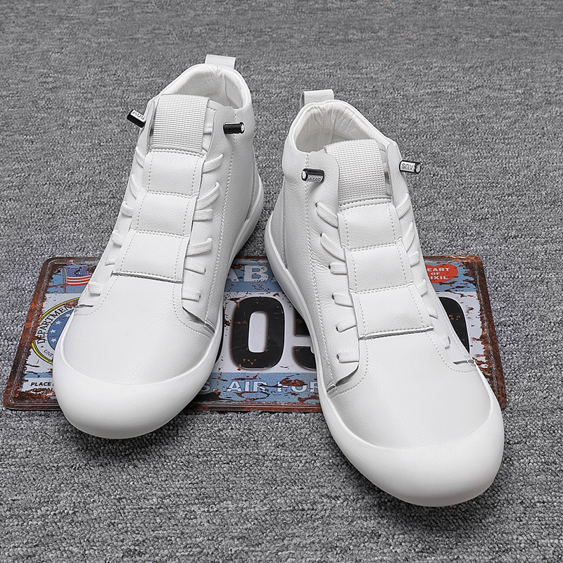 Men's Leather High-top Casual Ankle Boots foto 3