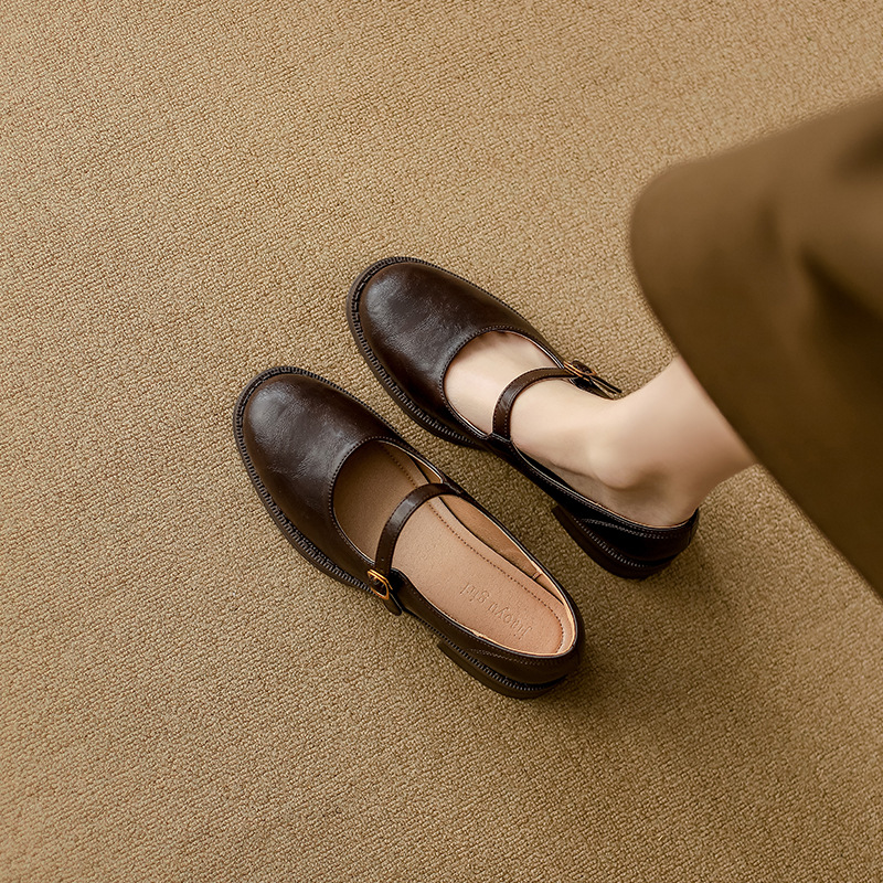 Thick-soled Extra Height, Black Leather Shoes foto 3