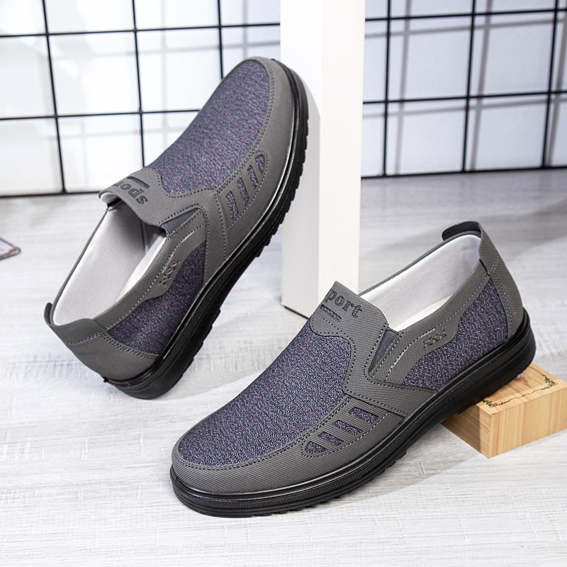 Spring And Autumn Old Beijing Cloth Shoes Men's Shoes Men's Breathable Thin Shoes foto 3