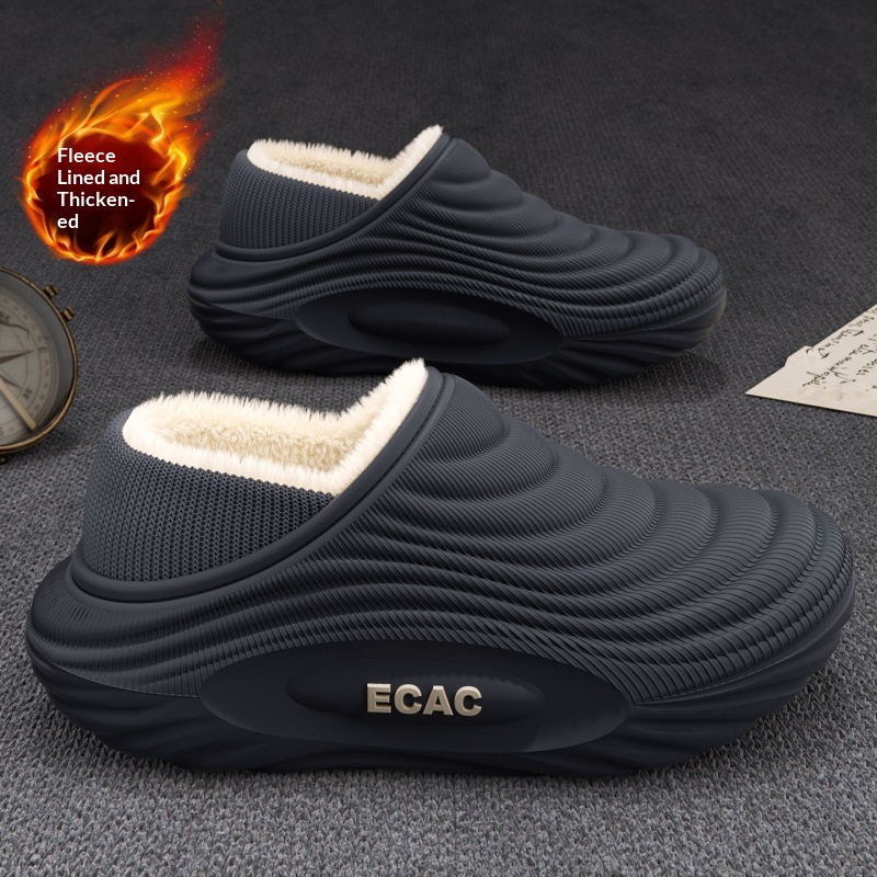 New Warm, Fleece-lined, Thickened Indoor House Slippers With Non-slip, Waterproof Soles foto 3