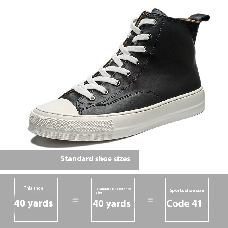 Genuine Leather Retro Japanese And Korean Style Sneakers foto 3