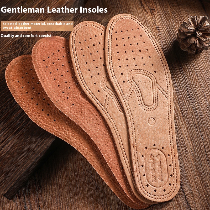 Sweat Absorbing And Deodorant Breathable Pigskin Insole foto 4