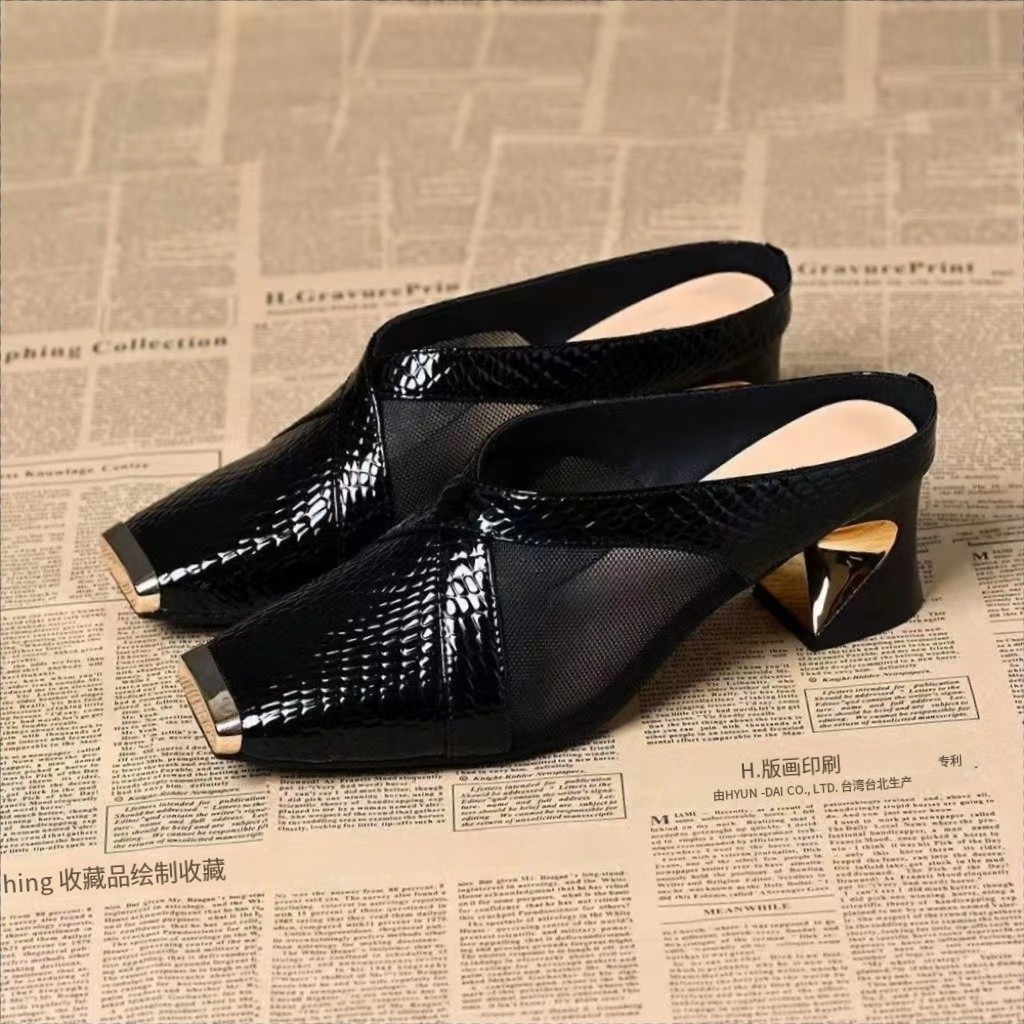 Women's Versatile Square-toe Mesh Sandals For Outdoor Wear foto 4