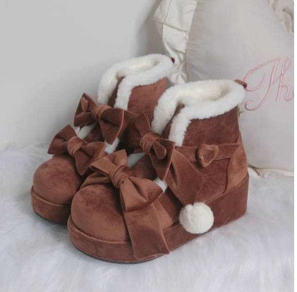 Velvet Milk Pastry Original Lo Shoes Platform Snow Boots foto 4