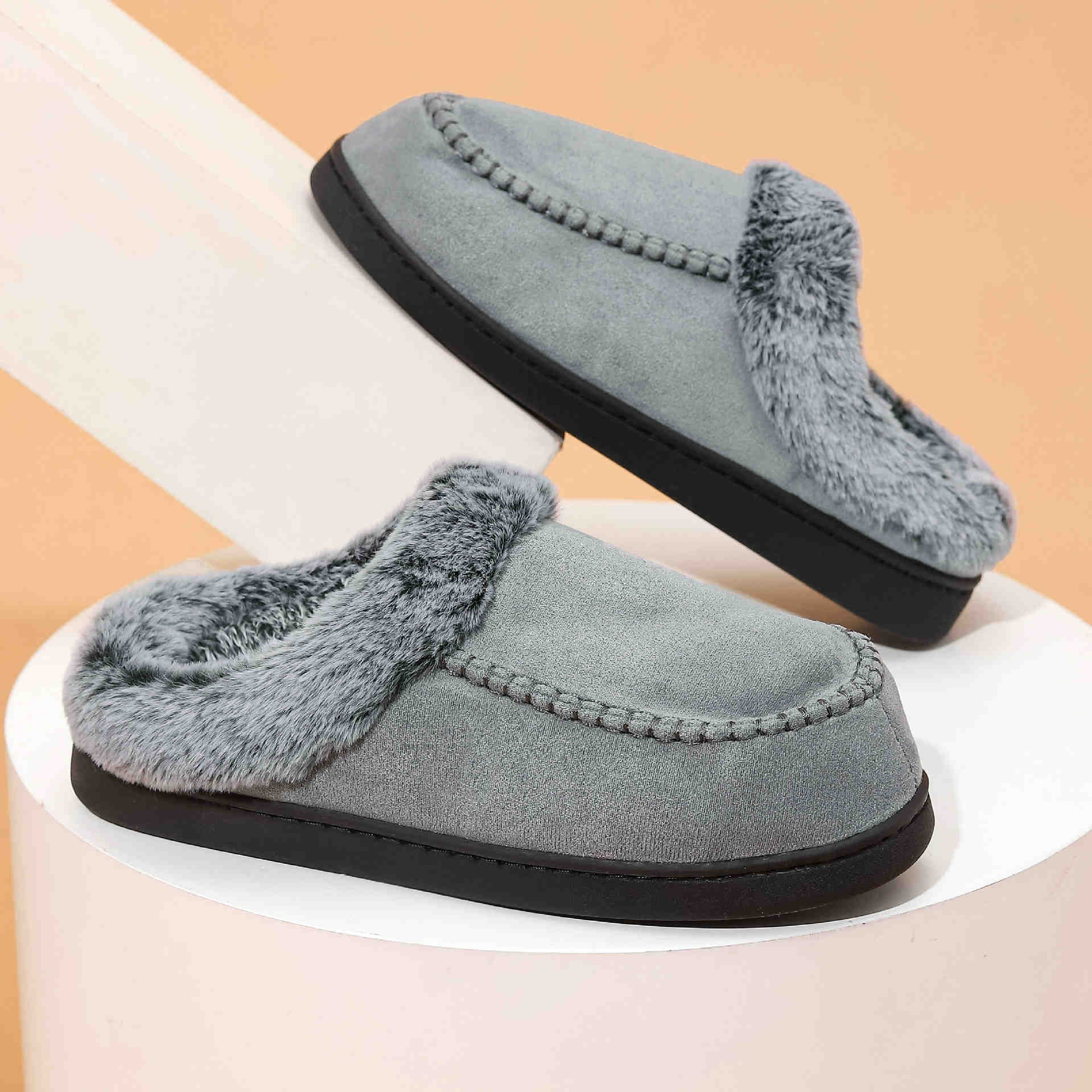 Cotton Slippers Men's Winter Plus Size foto 5