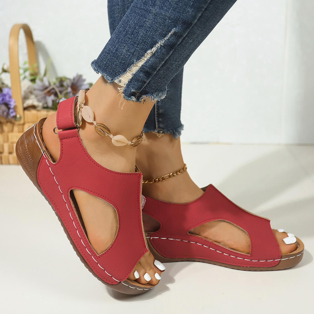 Women's Plus Size Wedge Sandals foto 5