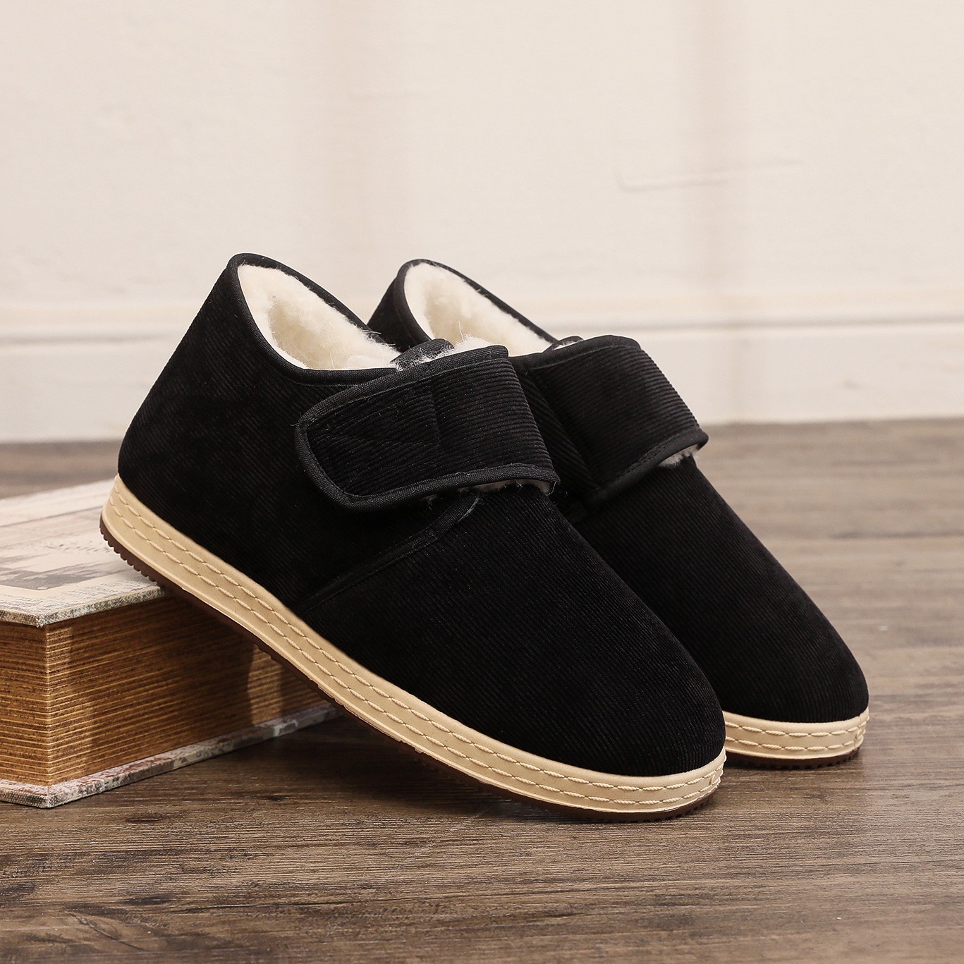 Soft Soled Velvet Thick Cotton Shoes Leisure Warm Comfortable foto 5