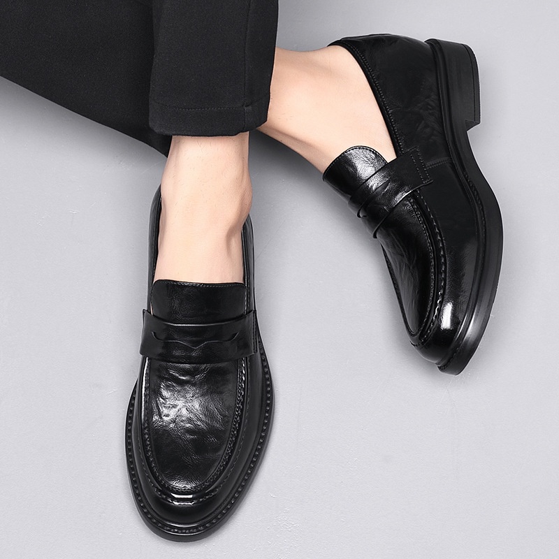 Increased By Slip-on Business Casual Leather Shoes foto 2
