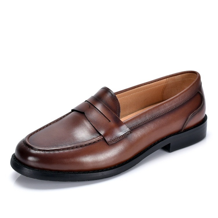 Mens British-style Vintage Slip-on Low-cut Loafers foto 2