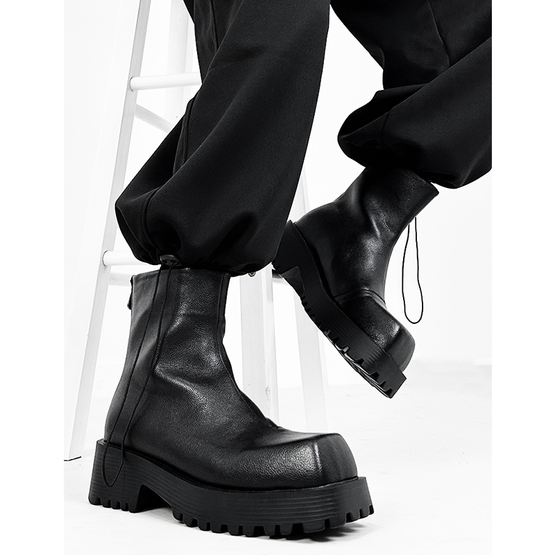 Men's And Women's Fashion Platform Square Toe Martin Boots foto 2