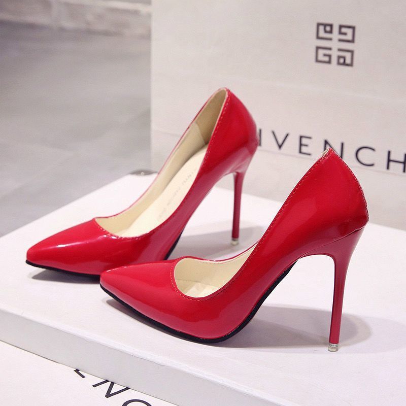 Non-fatiguing Soft-soled Mid-heel Pointed-toe High Heels foto 4