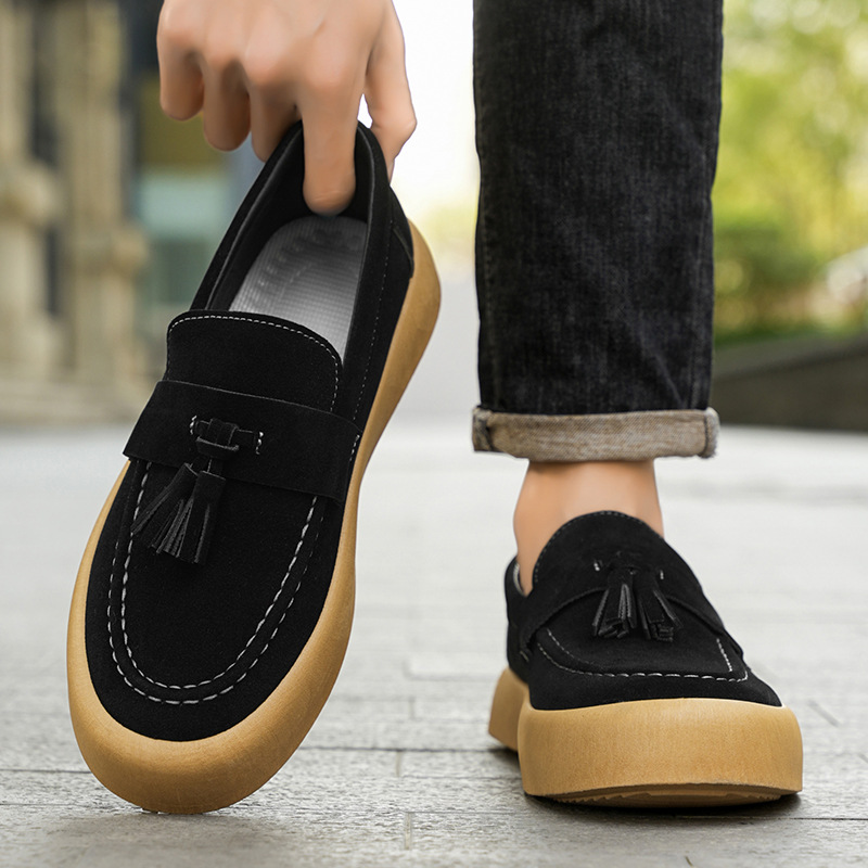 Mens Derby Shoes In British Style Casual Loafers foto 5