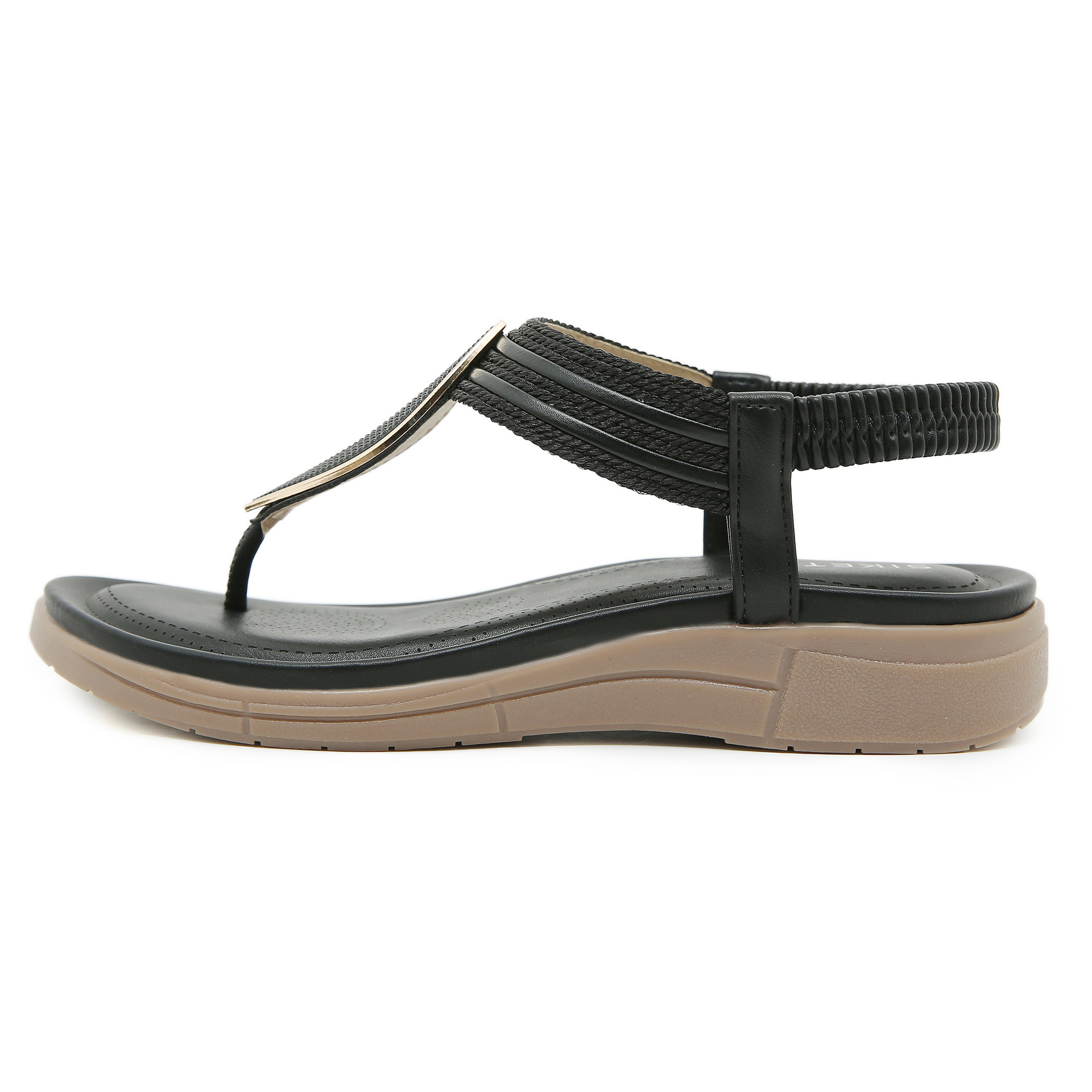 Comfortable Round-toe Large-size Flats For Seaside Vacations foto 3