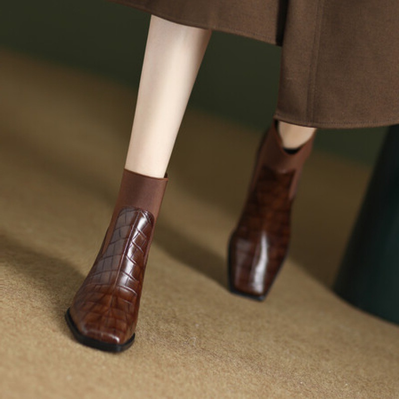 New Autumn Winter Niche Light-luxury Vintage Womens Shoes foto 4