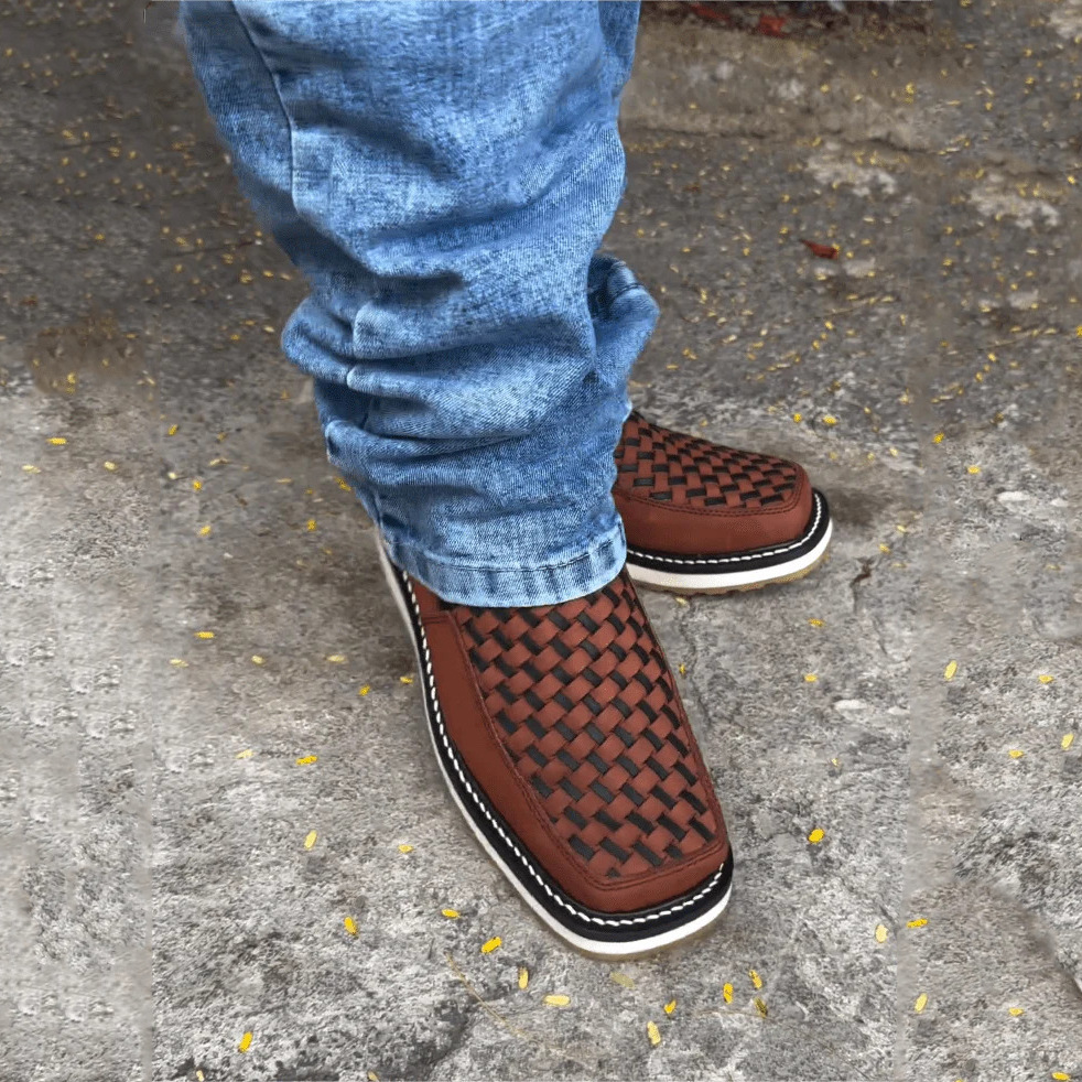 Side Zipper European And American Retro Hand-woven Western Cowboy Boot foto 2