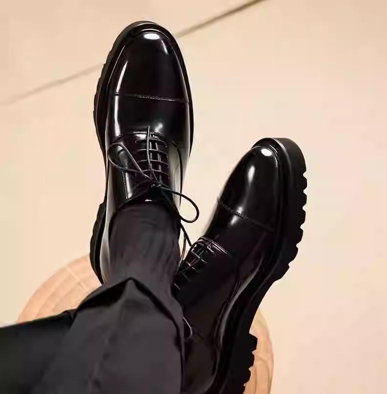 Men's Casual Flat Leather Shoes Plus Size foto 2