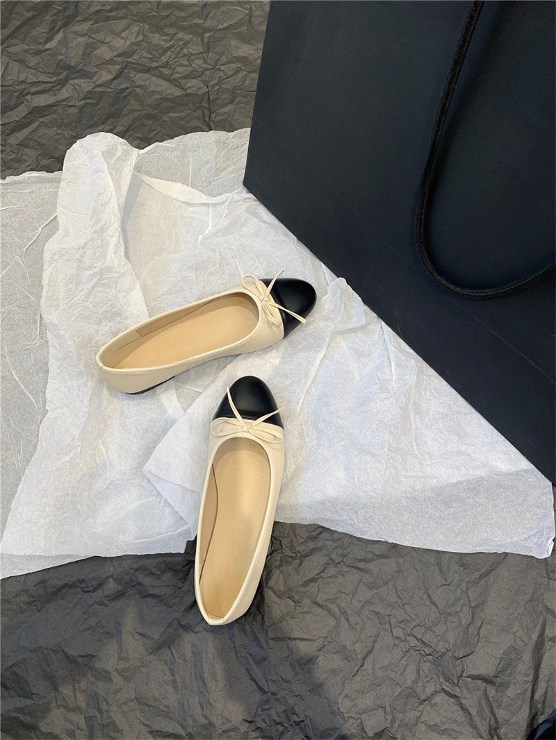 Flat Bottom Round Toe Bowknot Ballet Shoes Soft Bottom foto 4