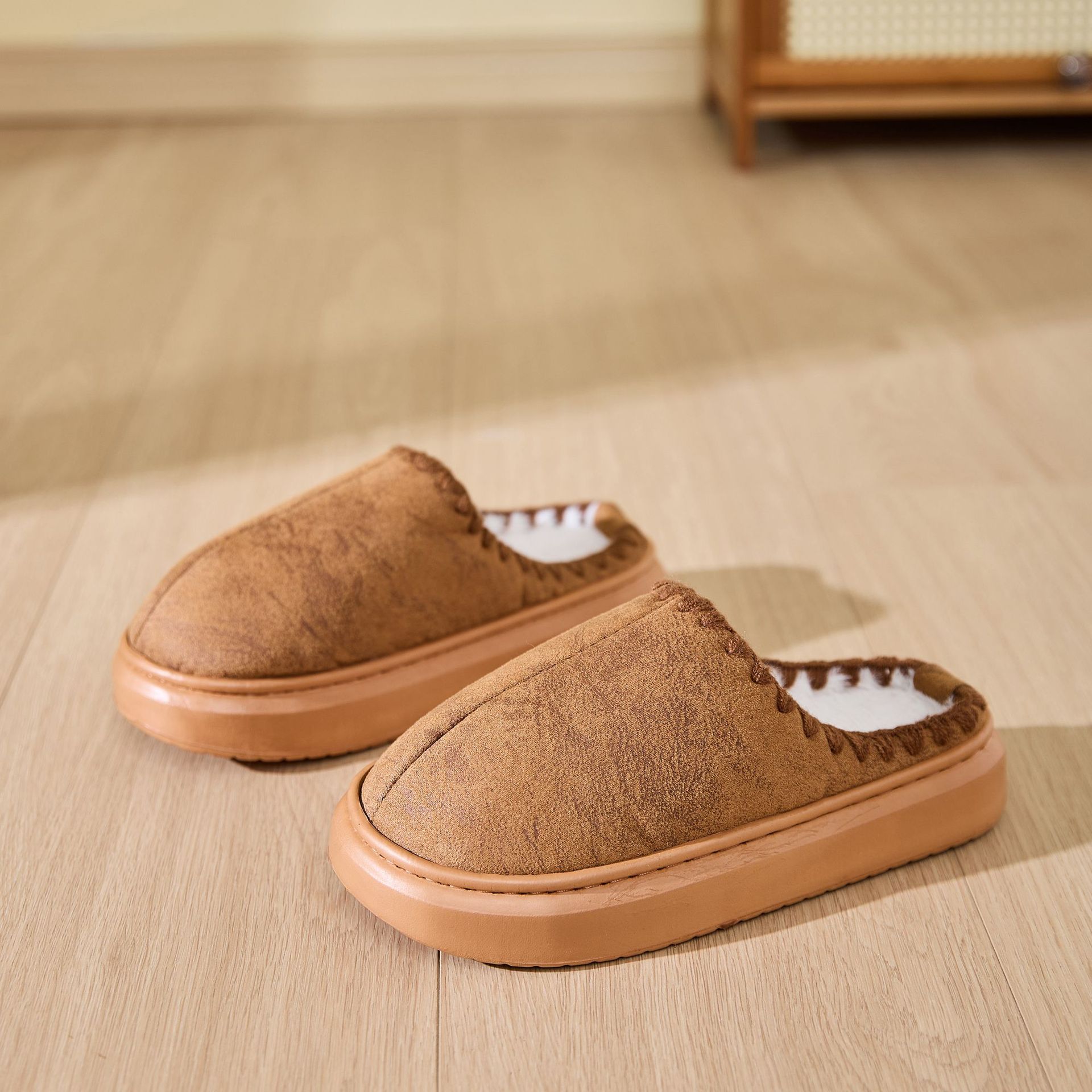 Indoor Home Non-slip Cotton Slippers foto 3