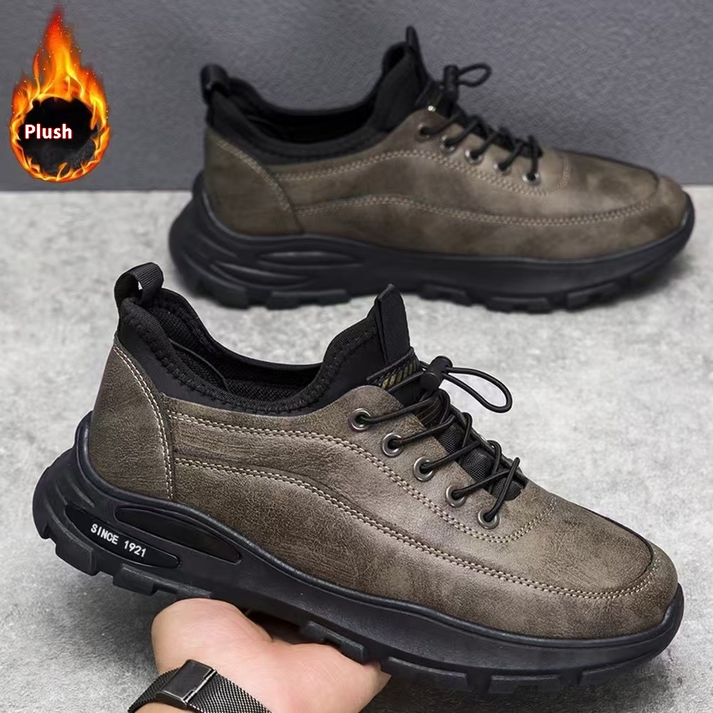 Men's Fleece Lined Padded Warm Keeping Waterproof Sneakers foto 5