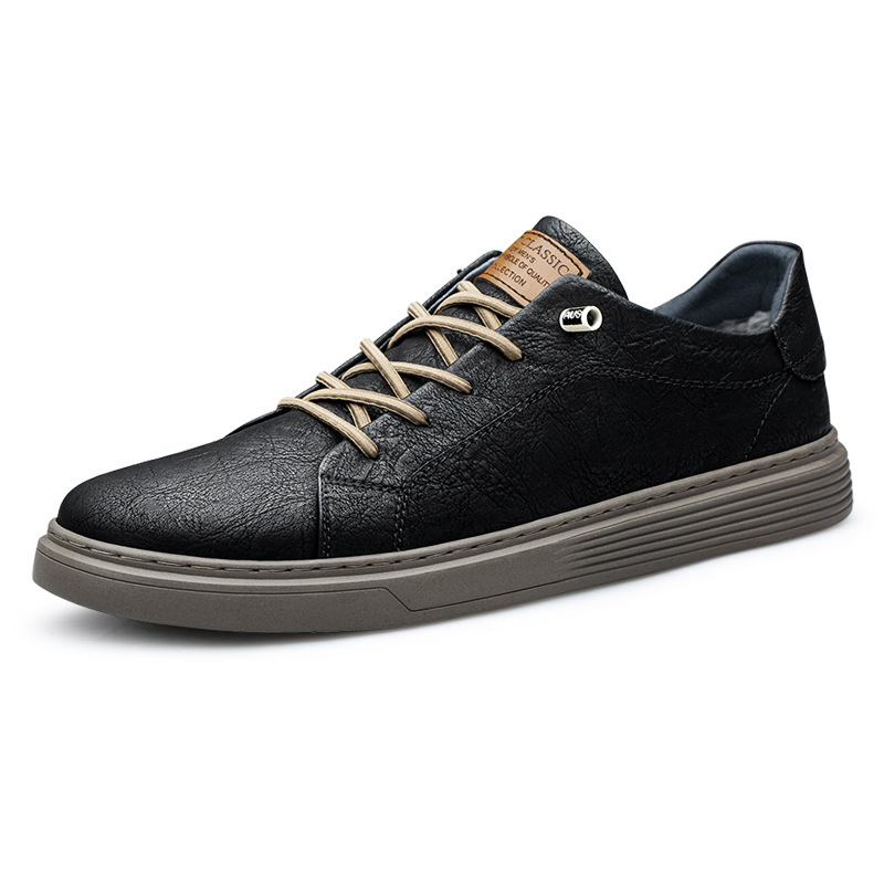 Two-layer Cowhide Casual Sneakers Low-top Men's Shoes foto 2
