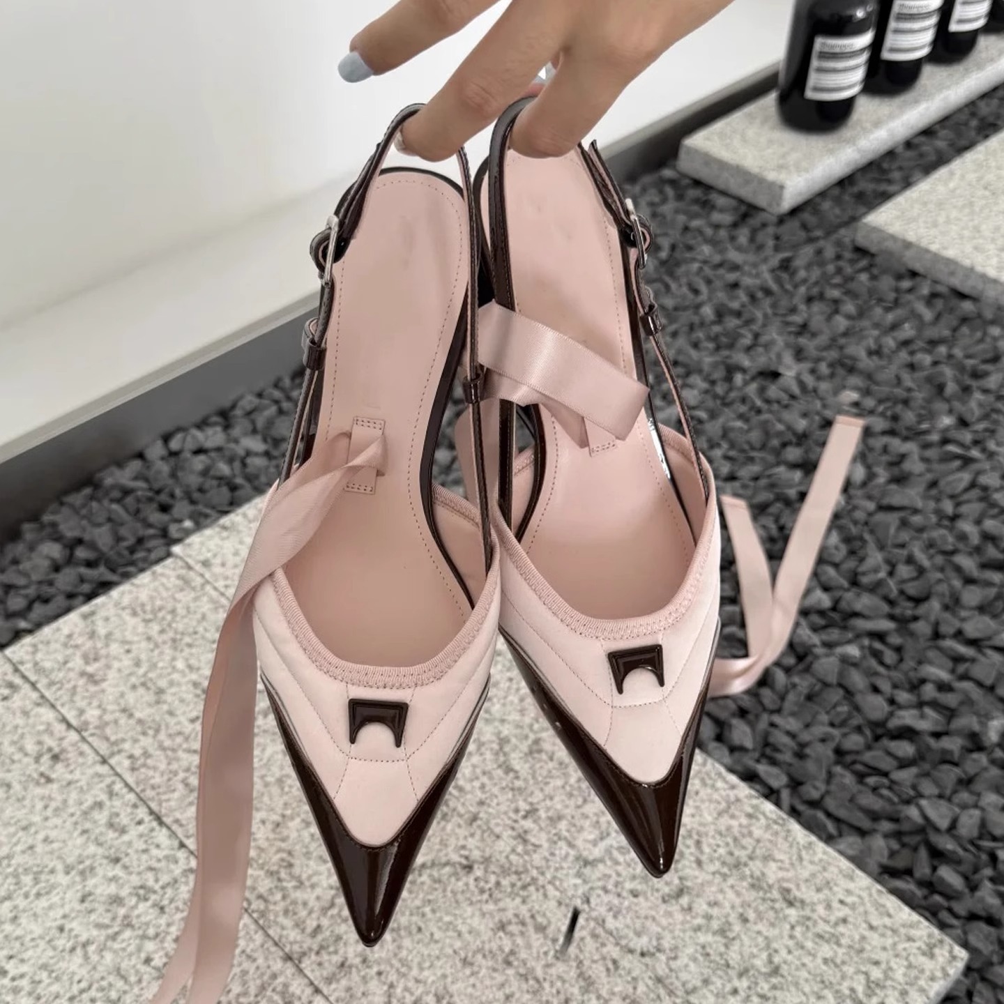 New Special-interest Design Special-shaped Root Lace-up High Heels Female foto 5