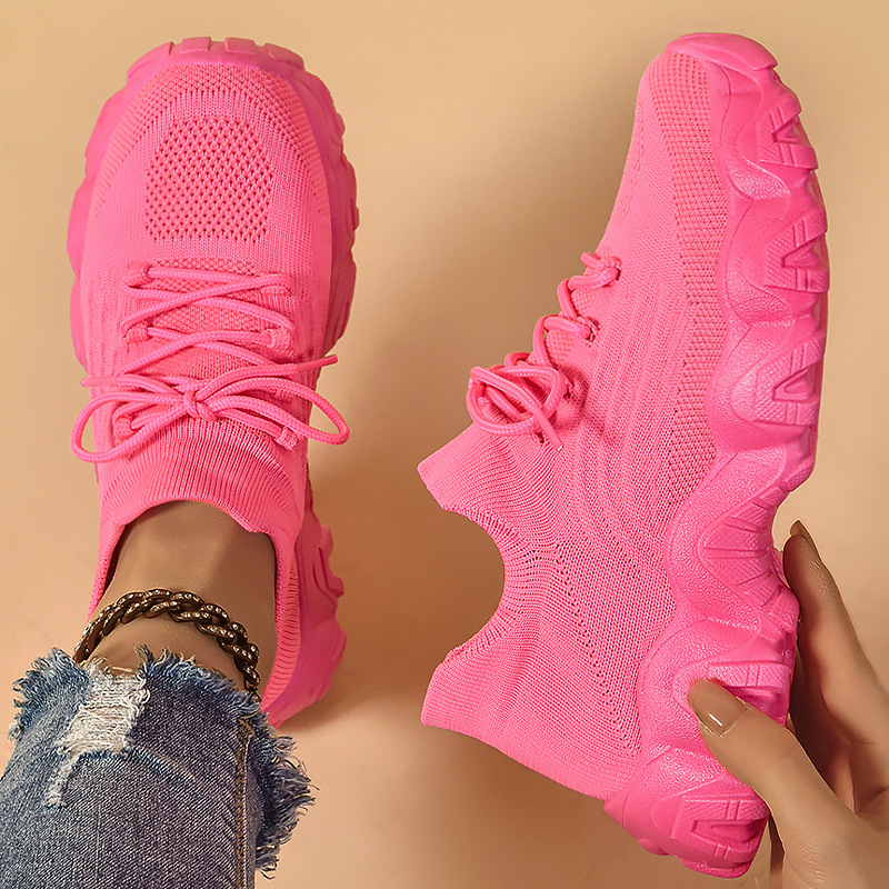 Lace-up Fly-knit Socks Shoes Fashion Trendy Sneakers foto 3
