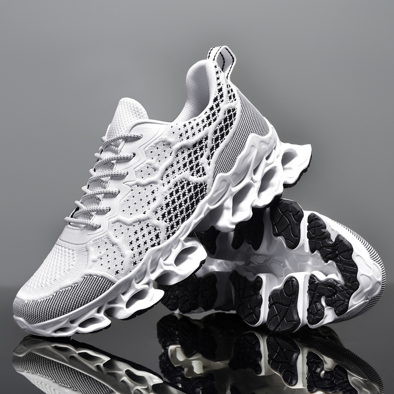 Men's Summer New Breathable Running Shoes Trendy Fashion Platform Fly Woven Mesh Casual foto 3