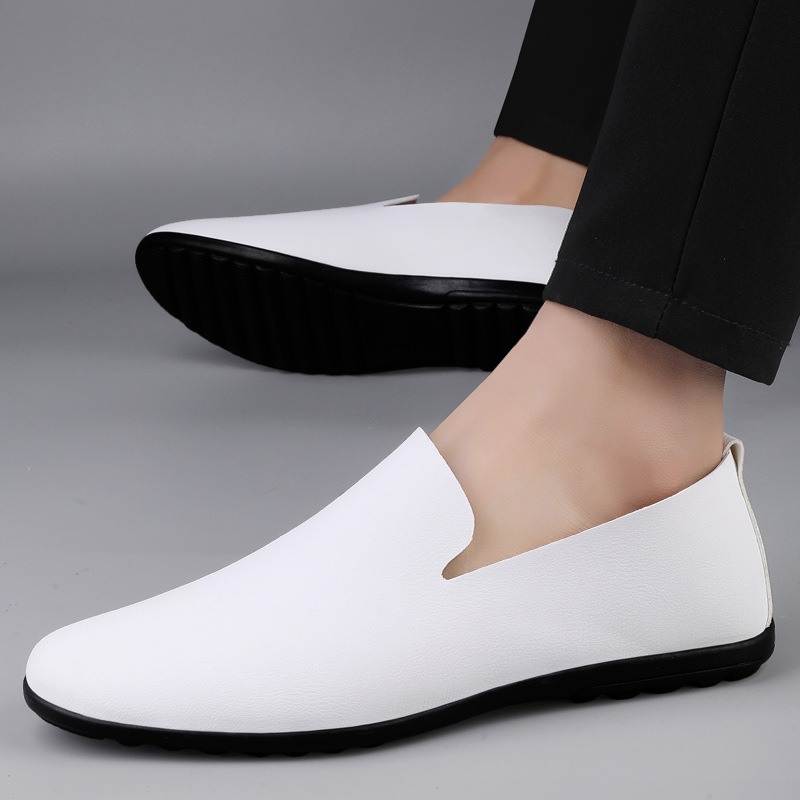 Men's Casual Leather Shoes Fashion Soft Gommino Low Top foto 5