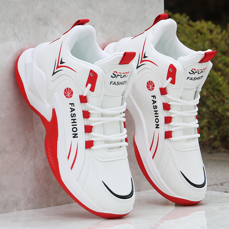 High Top Trendy Mesh Breathable Athletic All Matching Non Slip Running Shoes For Students foto 2