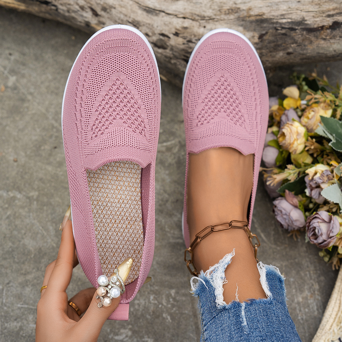 Women's Shoes Summer New Women's Mesh Surface Shoes Casual Fashion foto 2
