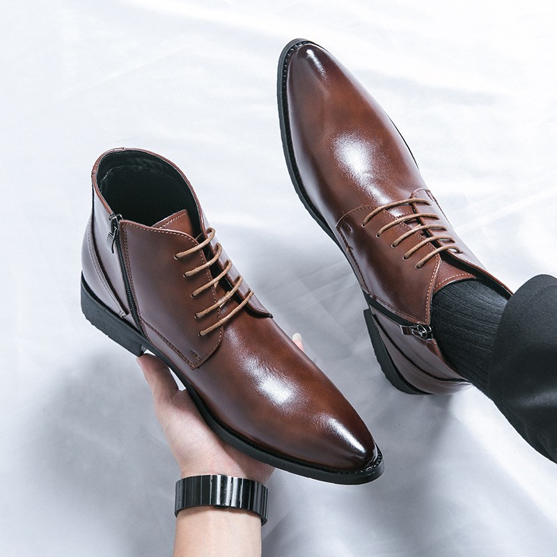 High-Top Pointed Toe Men's Boots Fashion Trend Martin