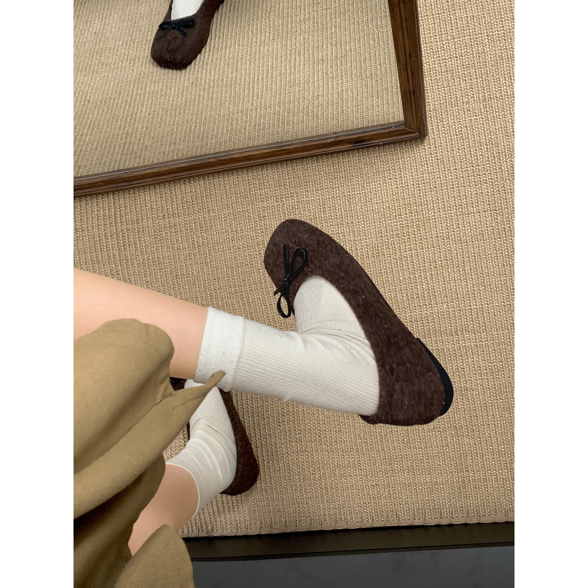 Retro French Flat Low-cut Shoes Women foto 3