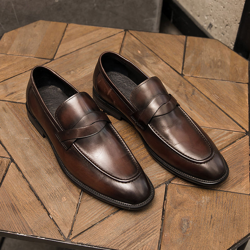 Casual Slip-on British Leather Shoes foto 2