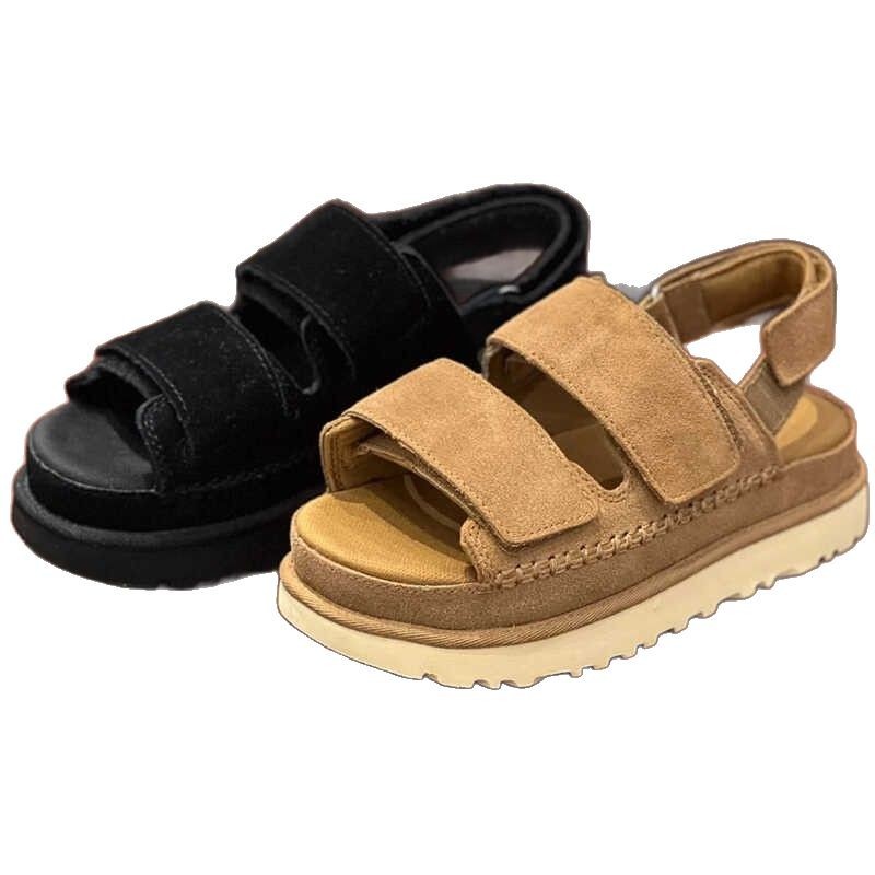 Women's Plus Size Peep Toe Suede Platform Sandals foto 5