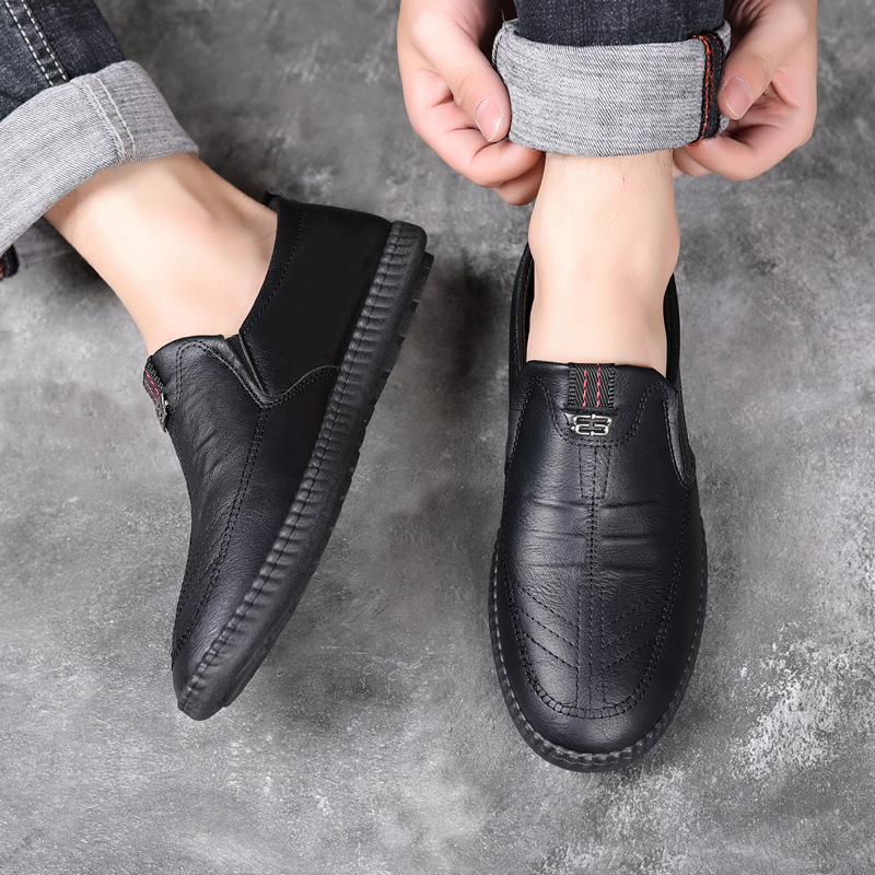 Spring And Summer Versatile Casual Middle-aged Men's Leather Shoes foto 3