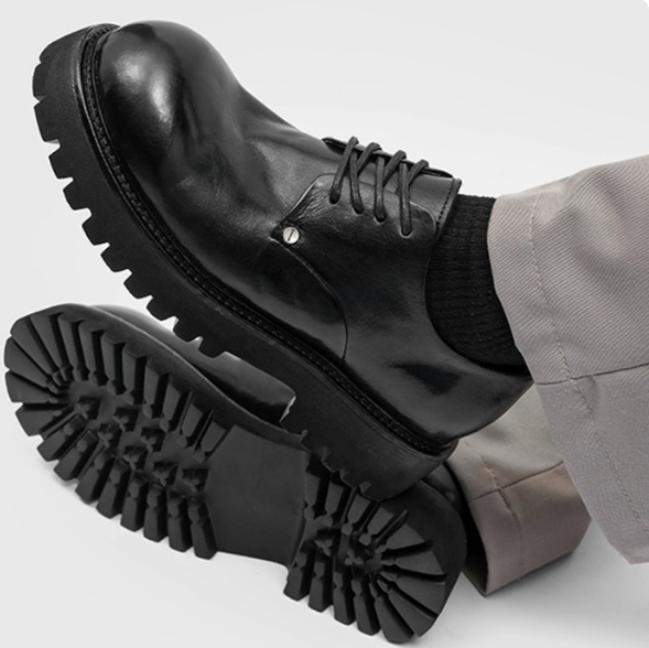 Mens Commuter Casual Leather Shoes With Thick Soles foto 4