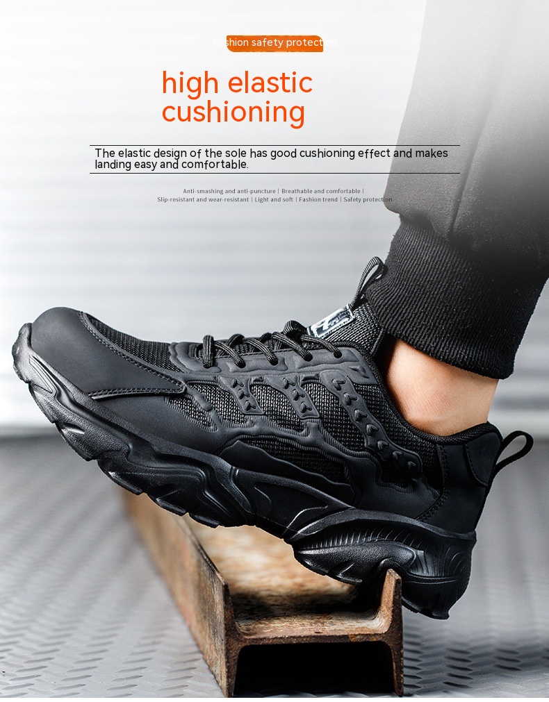 Anti-smashing And Anti-penetration Safety Shoes EVA Outsole Lightweight And Wear-resistant Safety Shoes foto 2