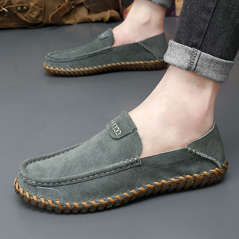 Autumn Leather Slip-on Lazy Shoes Men foto 3