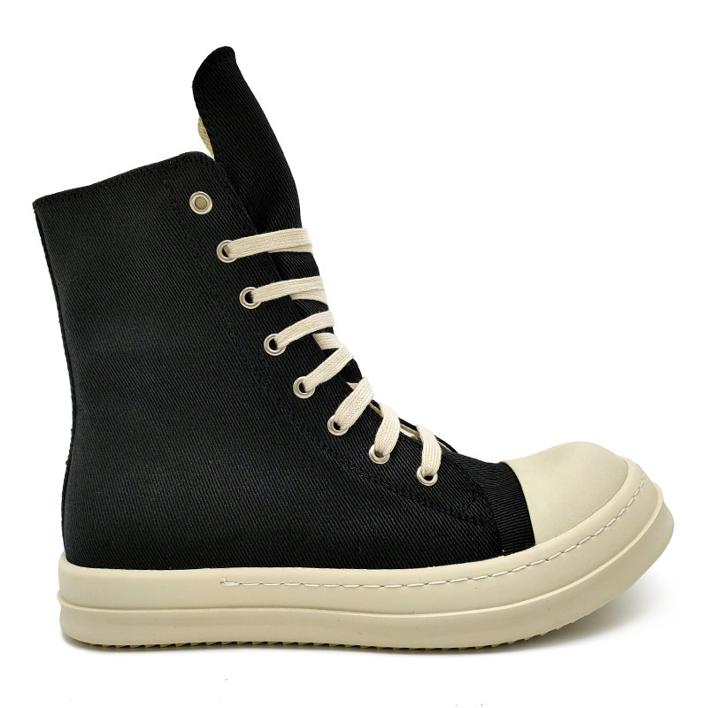 High-top Trendy Brand EuropeanAmerican-style Plus-size Thick-soled Black Unisex Summer Versatile Fashion Shoes foto 4