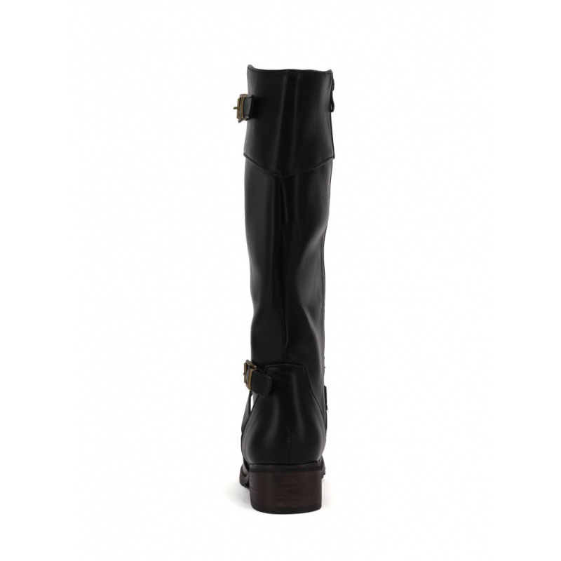 Women's Belt Buckle Plus Size High Leg Boot foto 4