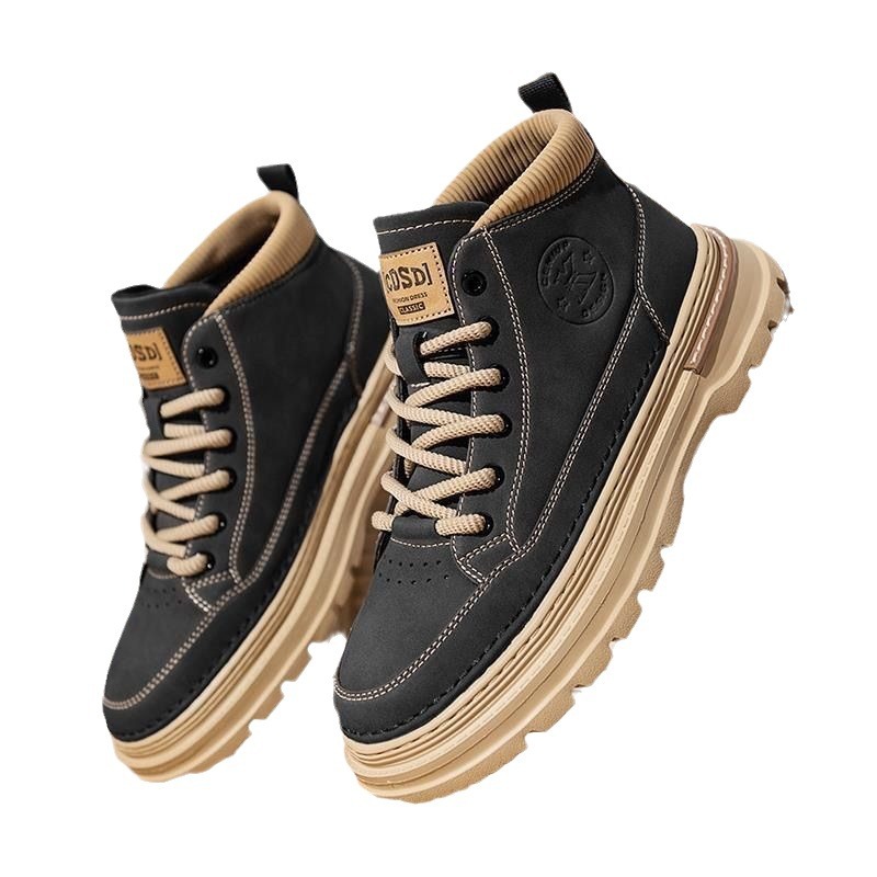 Men's British-style Retro Mid-height Dr Martens Boots foto 2