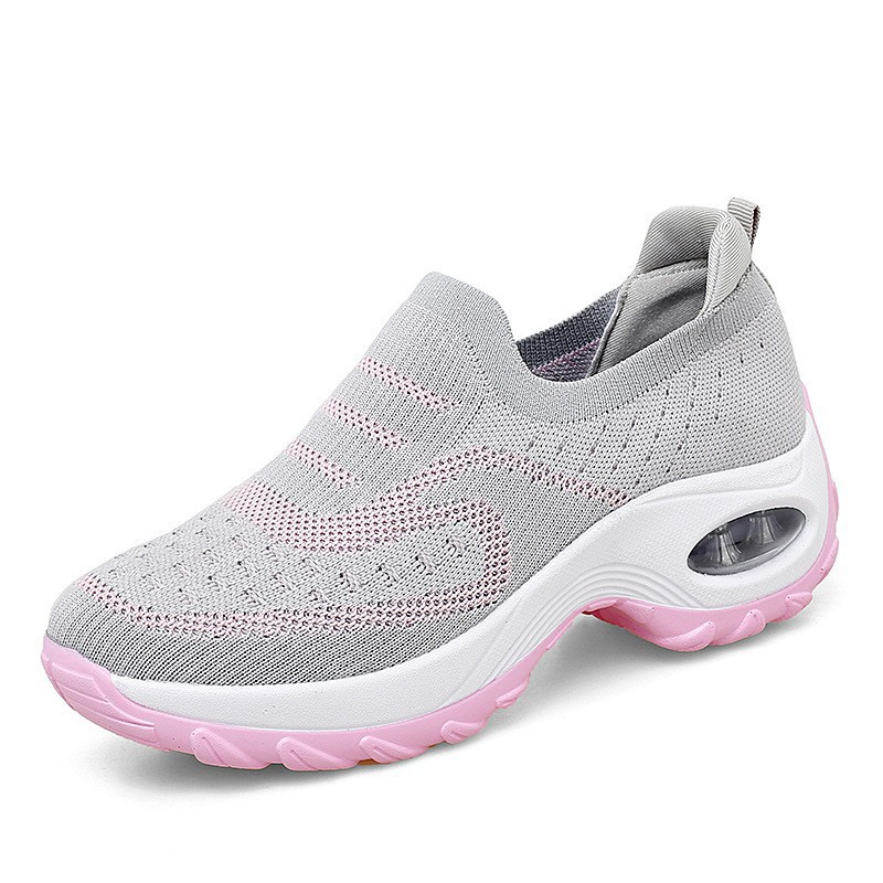 Old Beijing Cloth Red Sports Soft Bottom Air Cushion Shoes foto 3